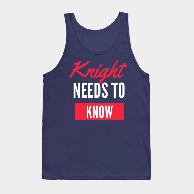 The Game Managers Knight Tank Top by TheGameManagersPodcast